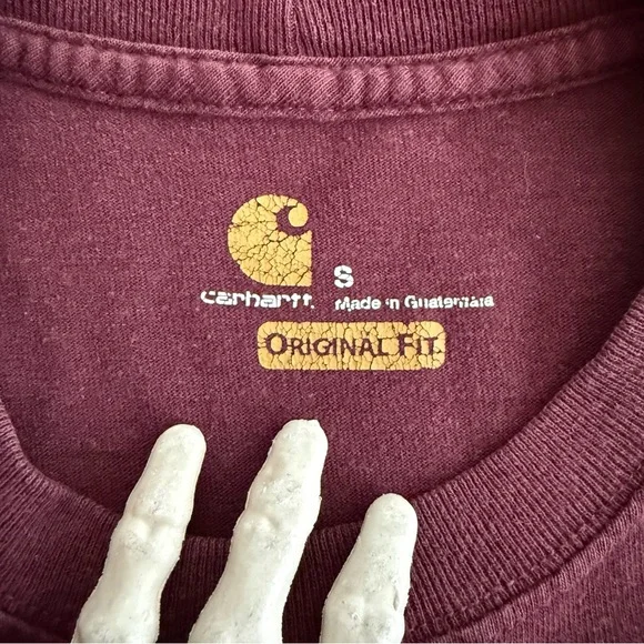 Carhartt Port Cropped Boxy Long Sleeve Pocket Tee ~ Size Small - Picture 7 of 7